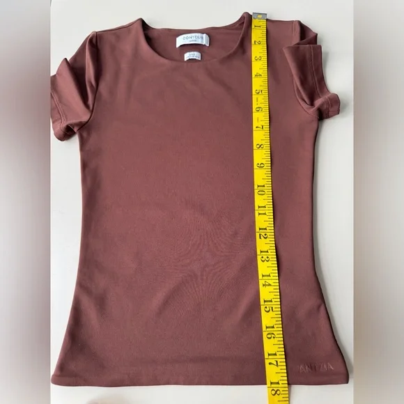 ARITZIA Babaton Contour Short Sleeve Tee - Mocha Brown-2XS - Picture 9 of 13